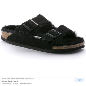 black fuzzy birkenstock’s